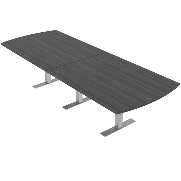45 in W, 120 in L, 29 in H, Engineered Wood Top, Grey